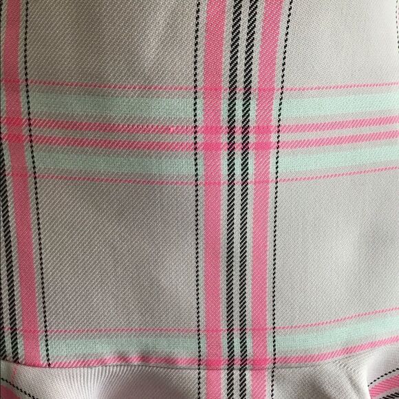 MILLY Pink Plaid Flounce Hem Mini Skirt New With Tag Size 10 - Picture 10 of 10